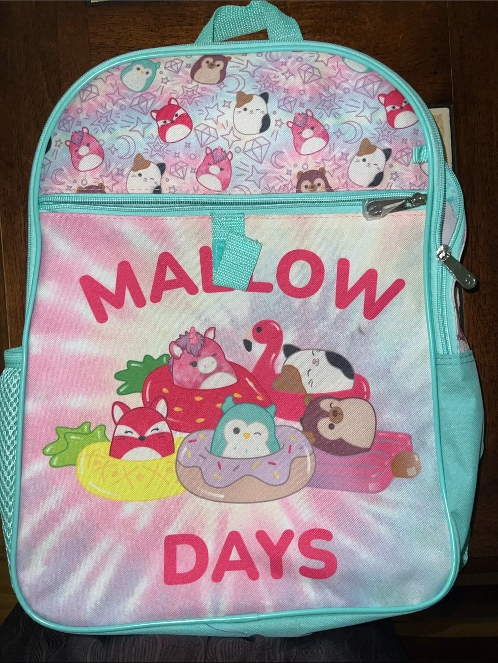 Squishmallows Kids Backpack - Pink, Teal, Purple